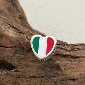 Pandora ITALY Exclusive Heart Bead S925 Silver Charm